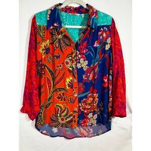 Soft Surroundings Vibrant Floral Blazer